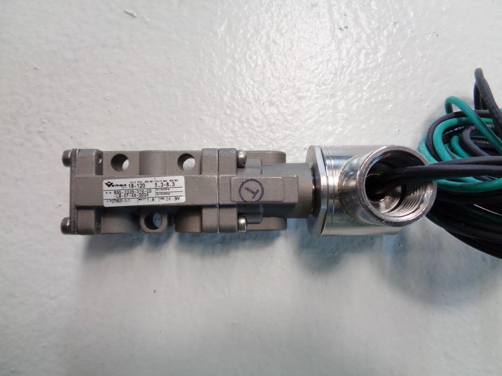 Versa 1/4" NPT 3-Way Solenoid Valve BSG-3328-316-CD-LB-ST-XX-D024